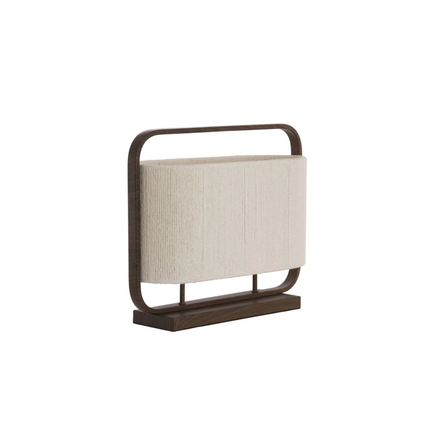 Orsay Cream Rope & Dark Wood Detail Table Lamp - Image 3
