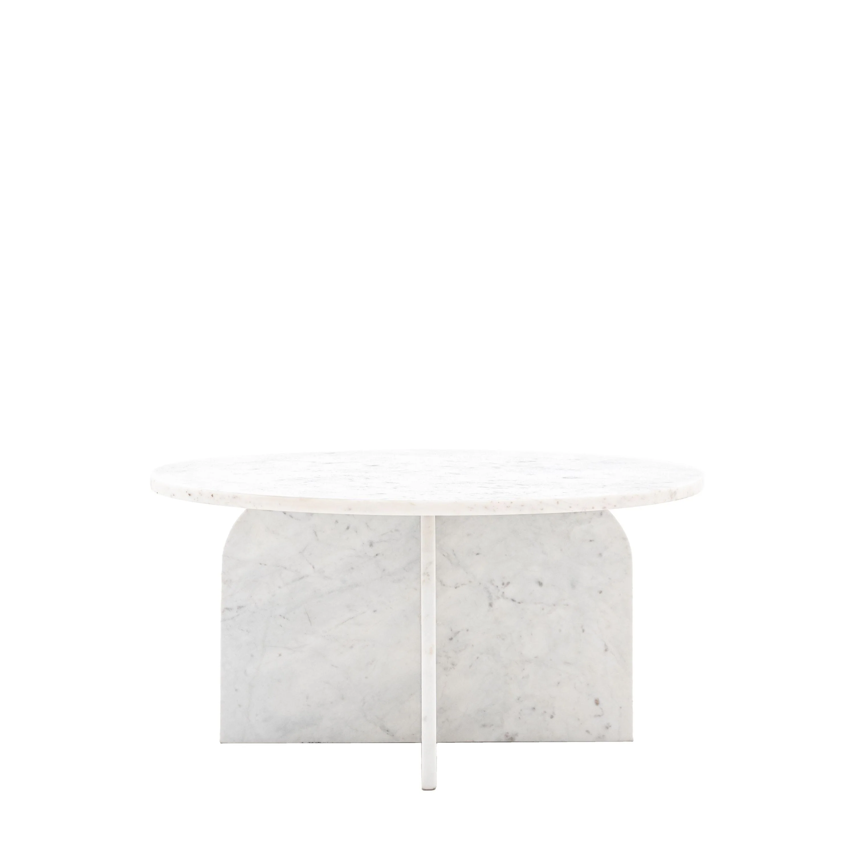 Osaka White Marble Round Coffee Table - Image 2
