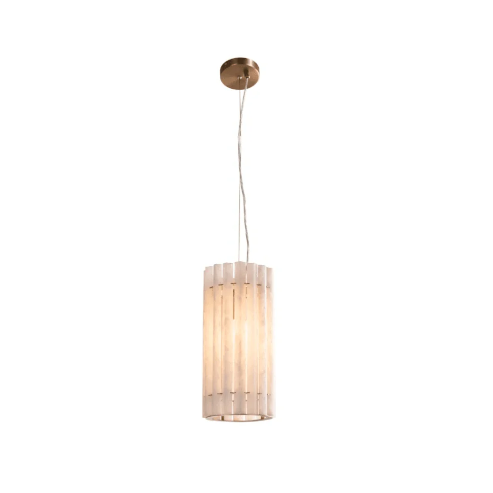 Osmia Luxury White Alabaster & Bronze Ceiling Light - Image 2