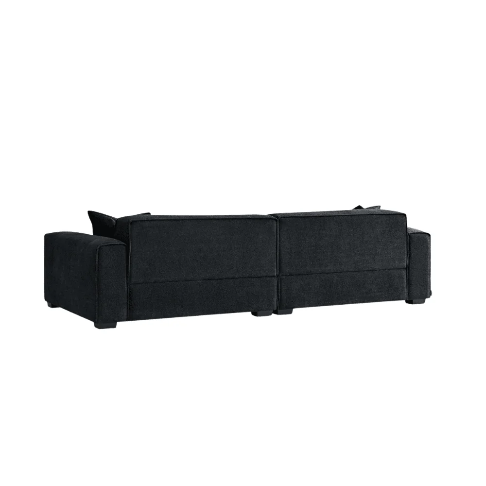 Ottilie Midnight Boucle 4 Seater Sofa with Footstool - Image 5