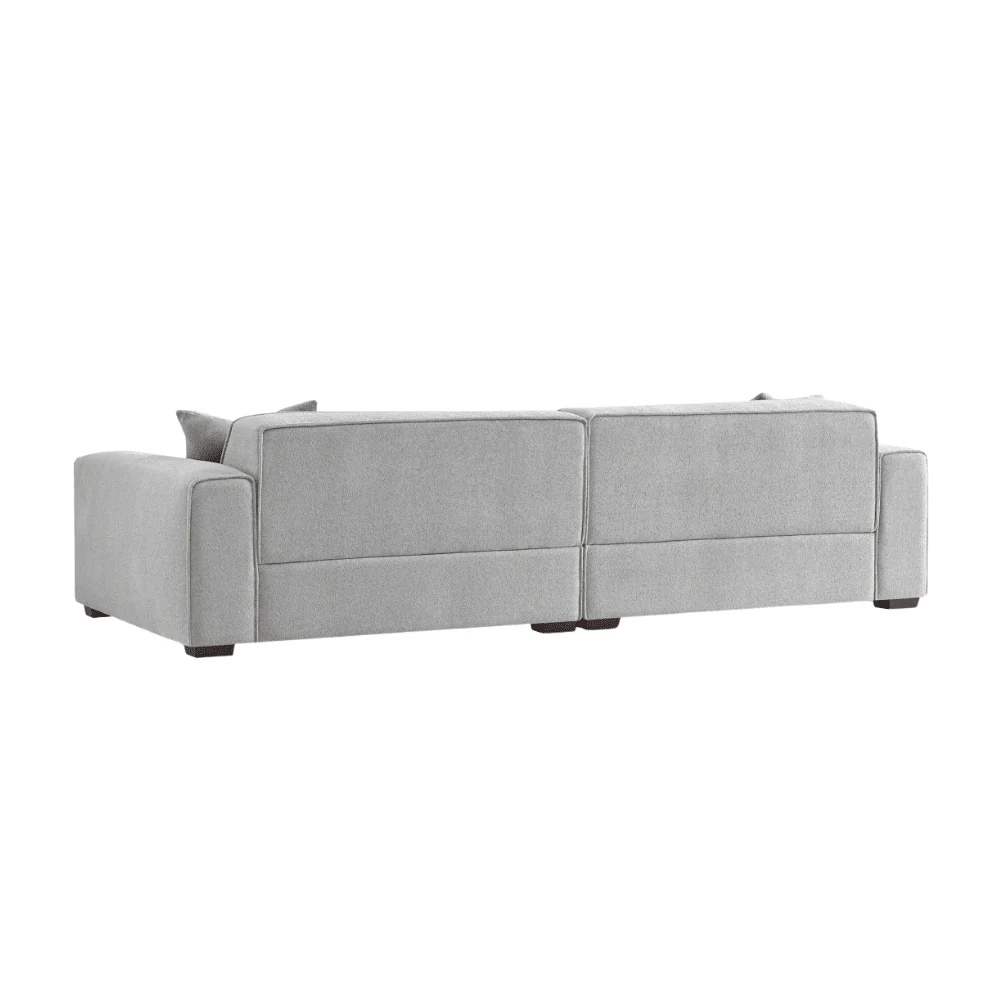 Ottilie Pebble Boucle 4 Seater Sofa with Footstool - Image 3