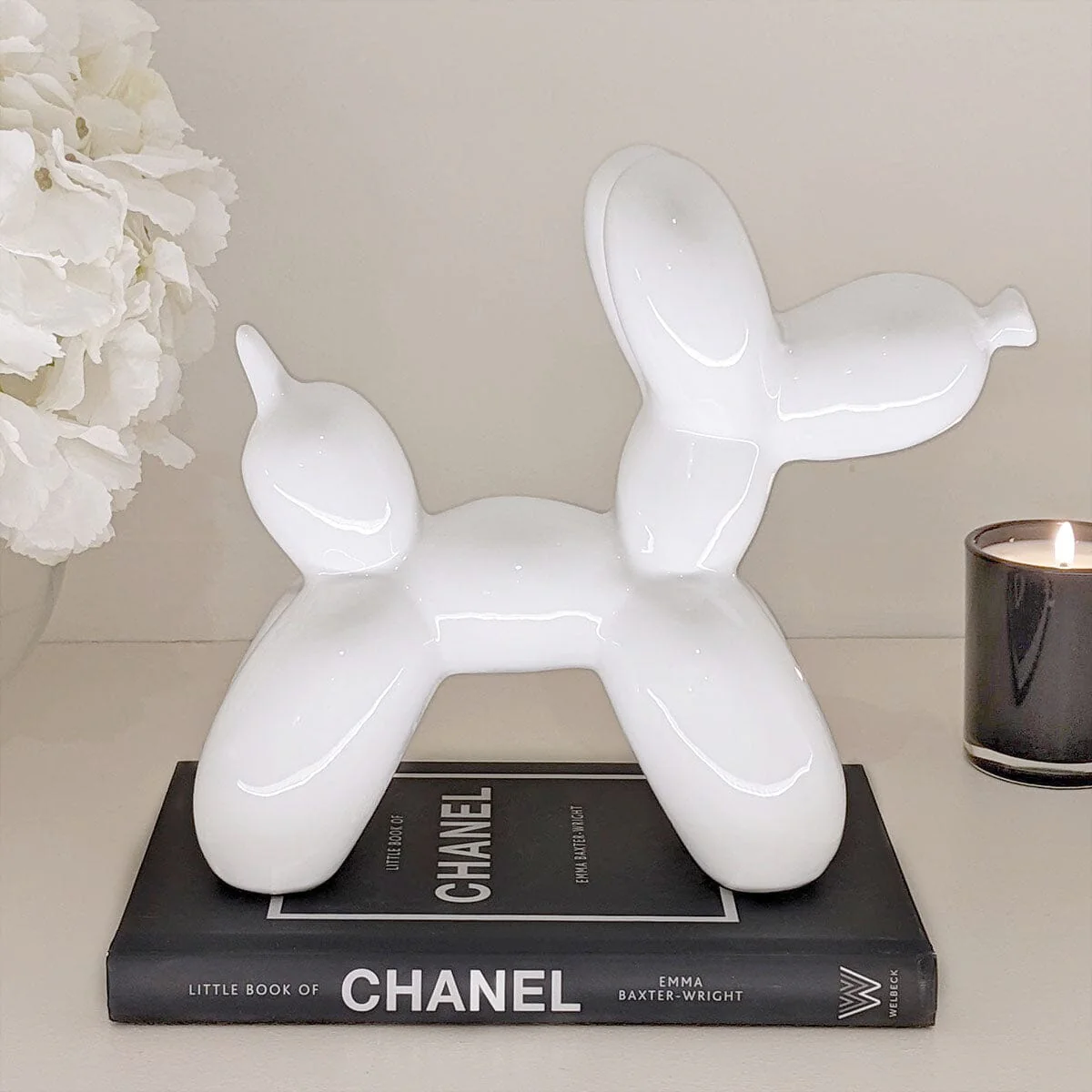 Patrice Cream Standing Balloon Dog Ornament - Image 2
