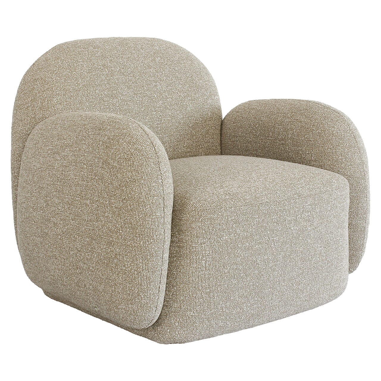 Pax Beige Woven Curved Accent Chair - Image 3