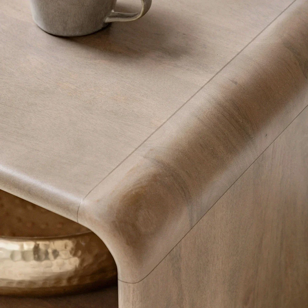 Penelope Luxury Ribbed Wooden 1 Door Coffee Table - Image 2