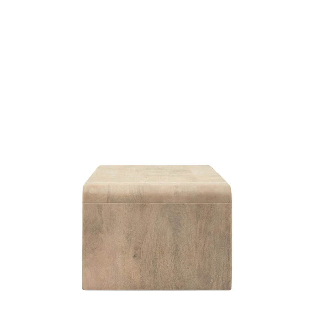 Penelope Luxury Ribbed Wooden 1 Door Coffee Table - Image 4