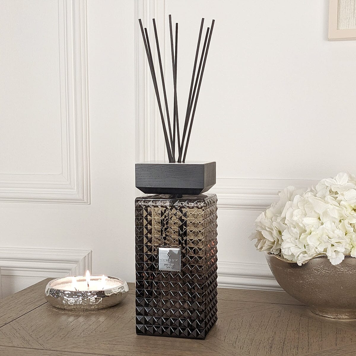 Persian Spice Large Black & Silver Luxury Reed Diffuser - 1000ml