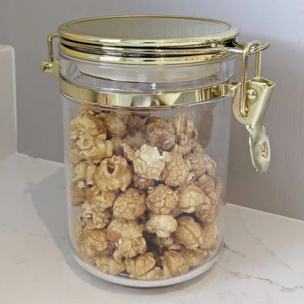 Pharaoh Gold Finish Clear Acrylic Jars - Set of 3 - Image 2