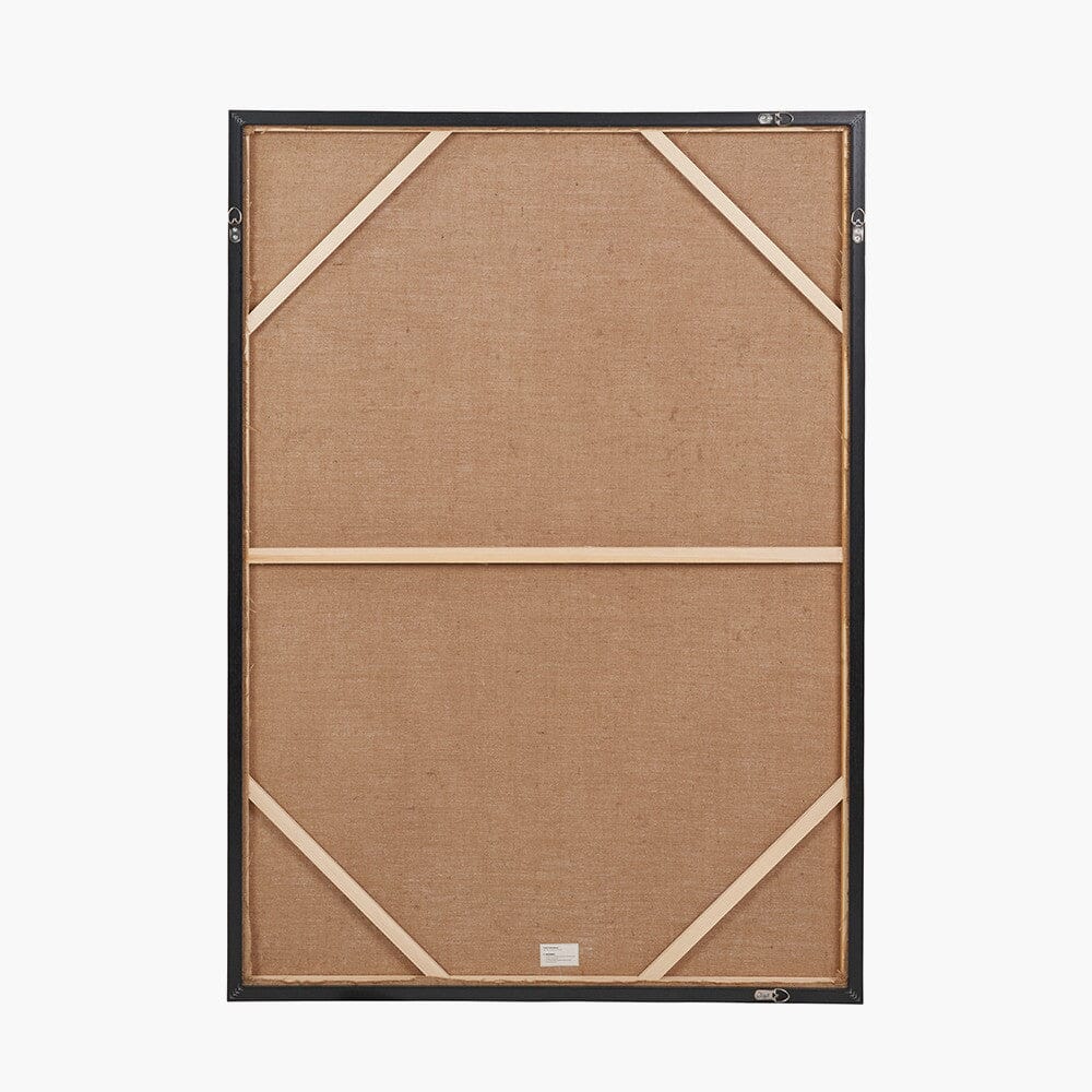 Phoebe Monochrome Abstract Canvas Wall Art with Black Frame - Image 5