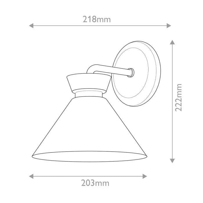 Pilar Gold Wall Light with Opal Shade - Image 4