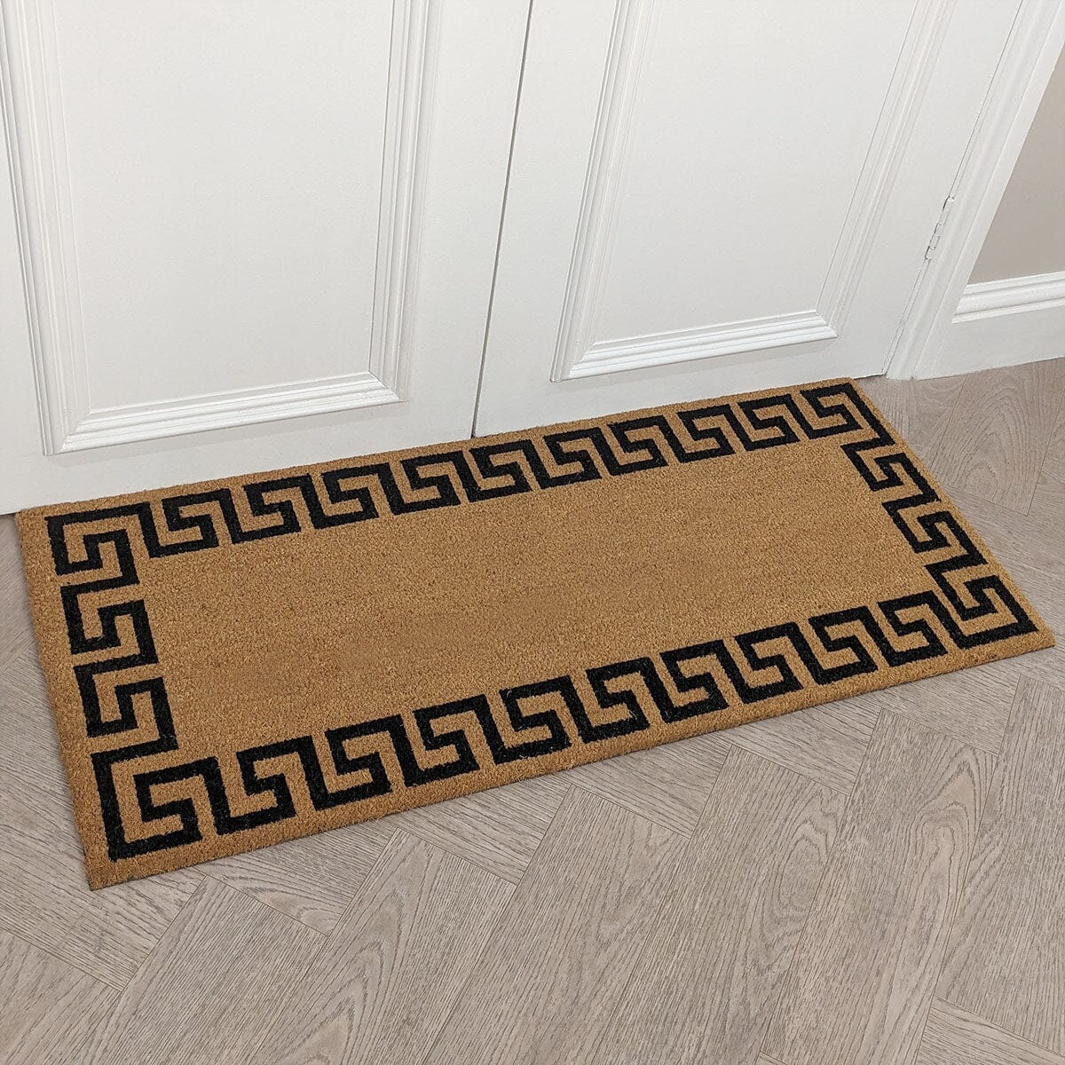 Pimlico Greek Print Bordered Double Width Large Doormat - Image 3