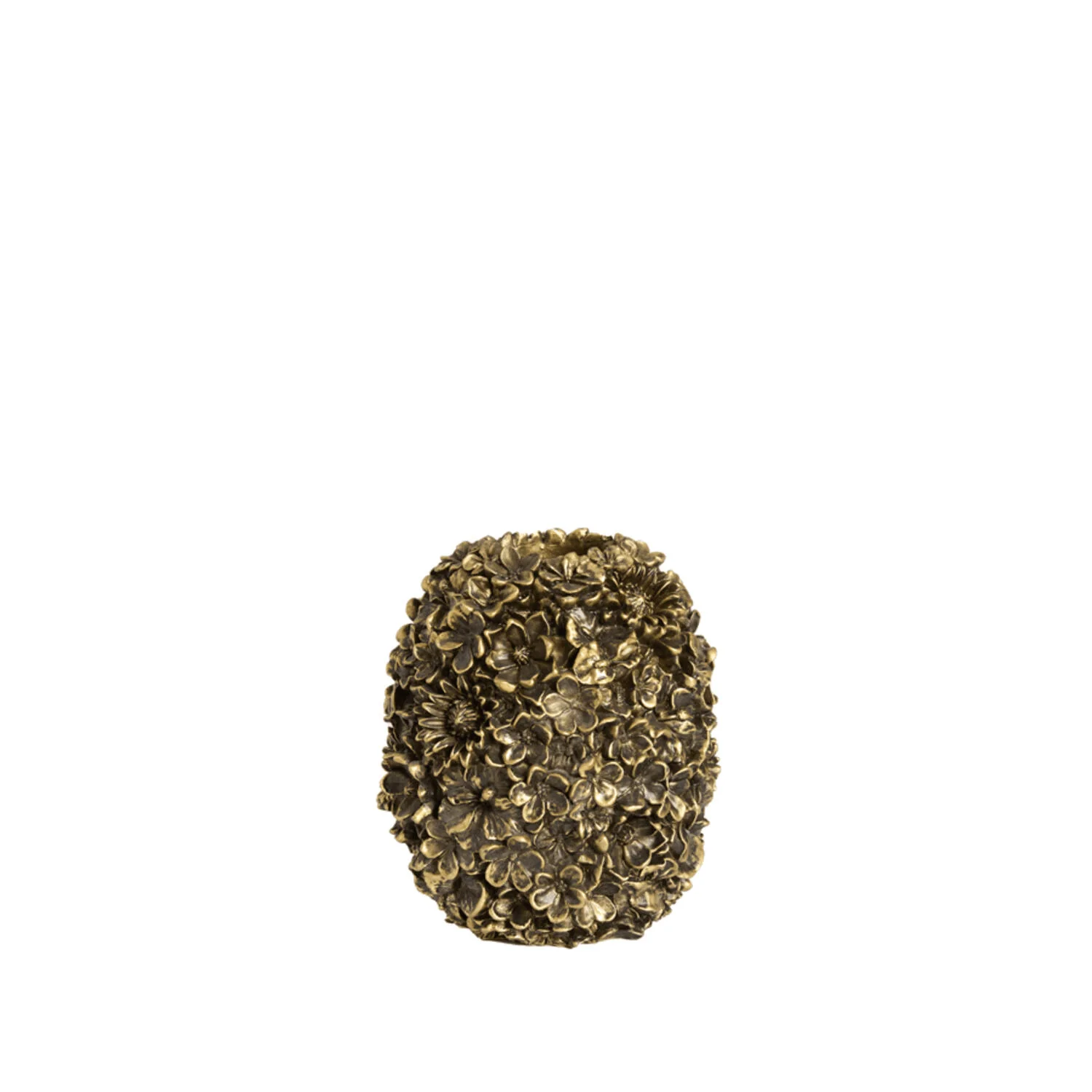 Piper Antique Gold 3D Flowers Vase - Image 2