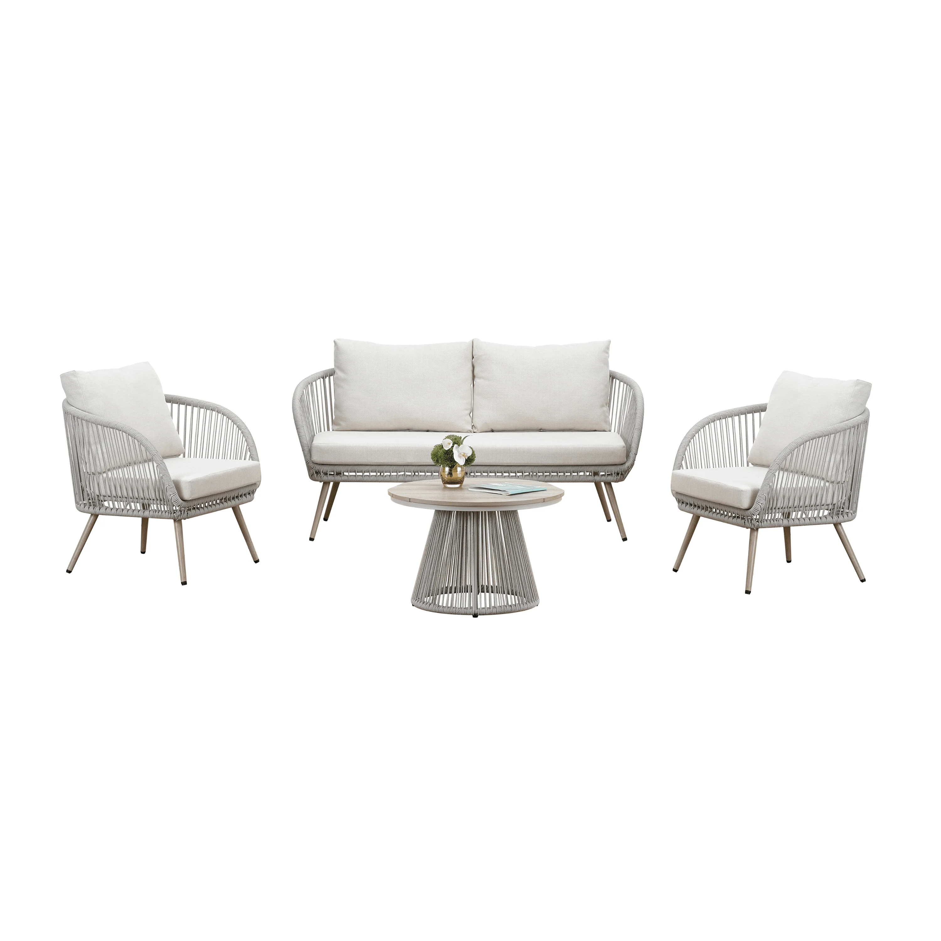 Piper Neutral 4 Seater Outdoor Lounge Set - Image 2