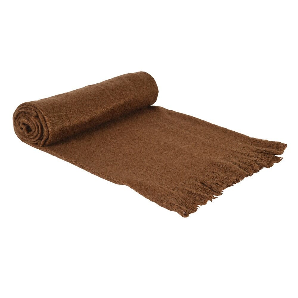 Poppy Rust Soft Touch Tasselled Edge Throw - Image 2