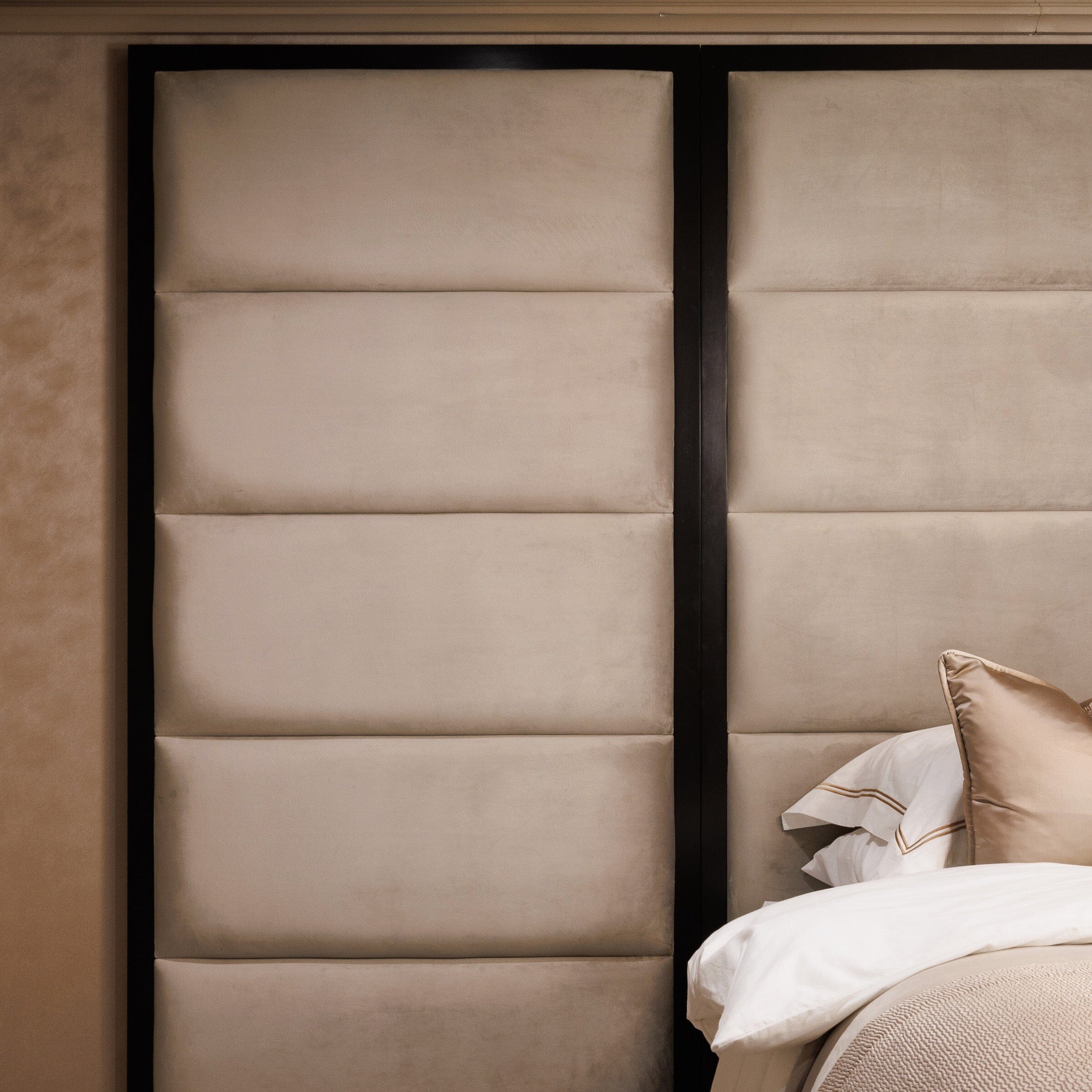 Praline Luxury Velvet Chocolate Box Headboard with Wings - Image 3