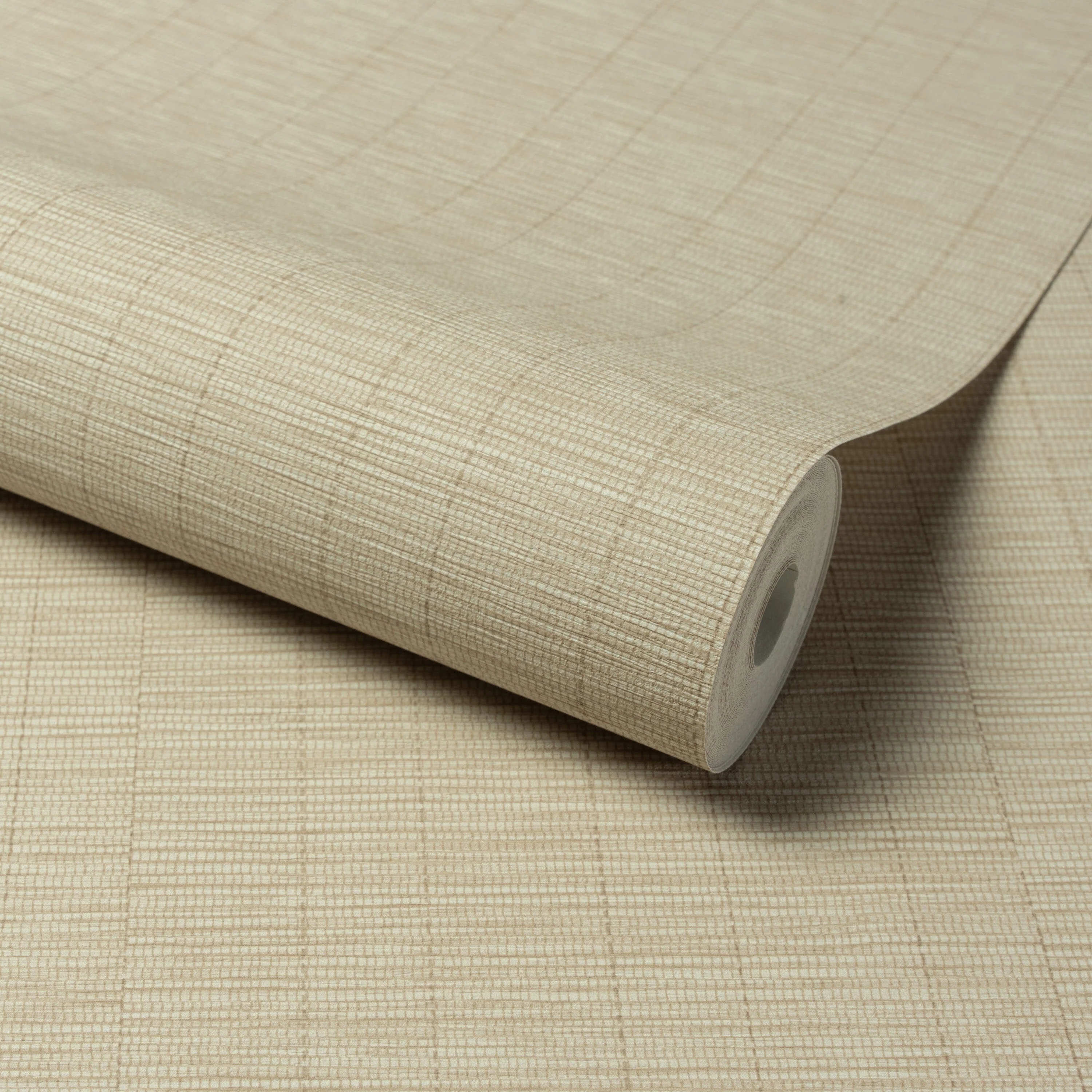 Procida Beige Linear Patterned Wallpaper