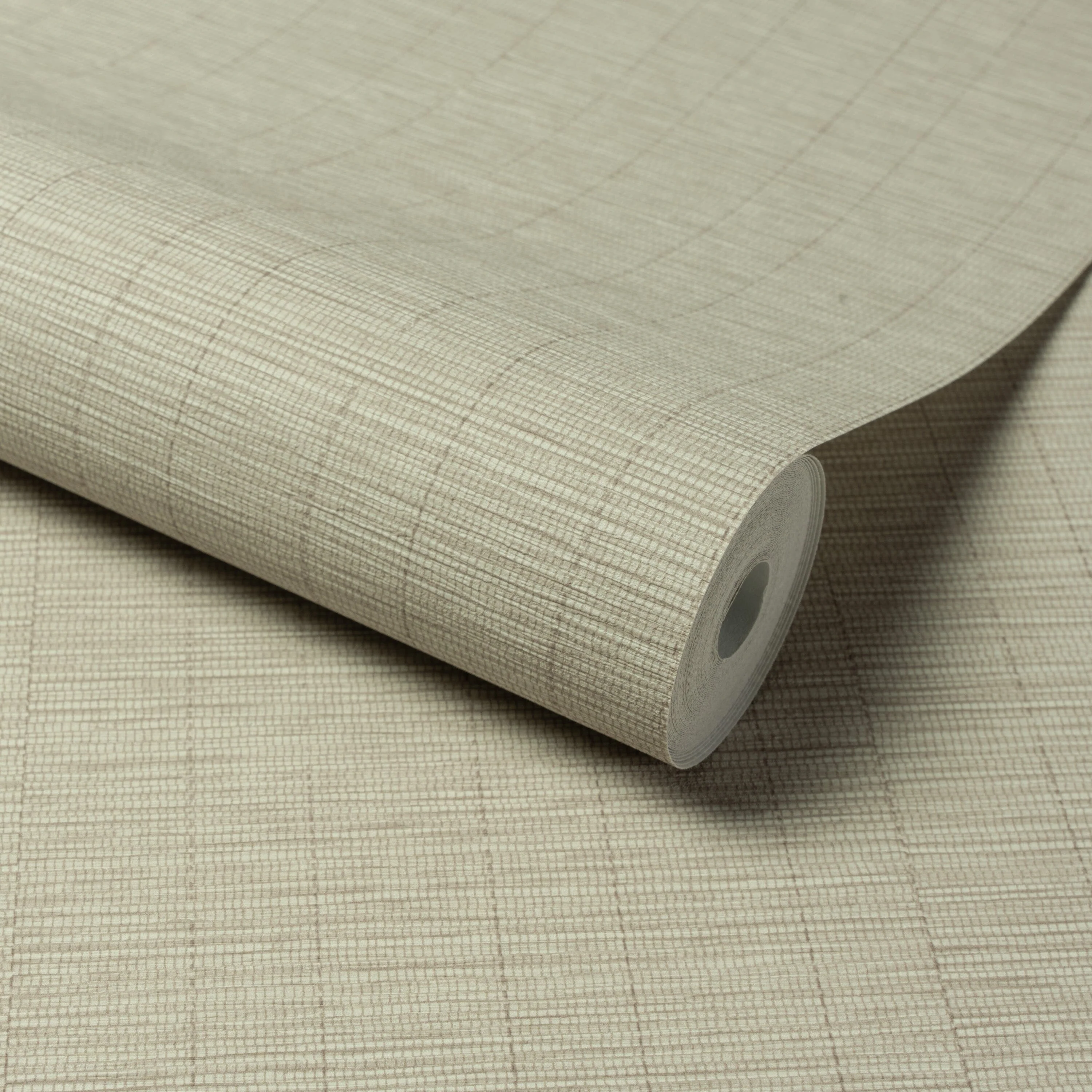 Procida Taupe Linear Patterned Wallpaper
