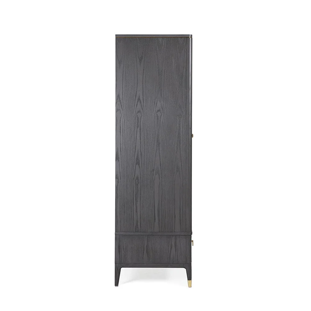 Putney Grey & Gold 2 Door Wardrobe - Image 4