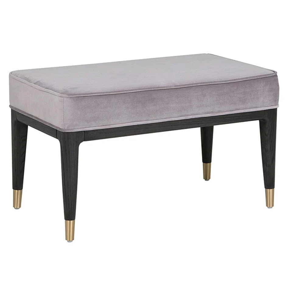 Putney Grey & Gold Dressing Table Stool - Image 2