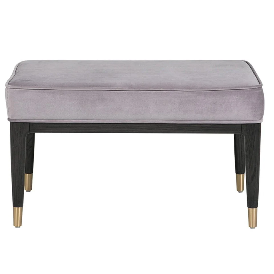 Putney Grey & Gold Dressing Table Stool - Image 3