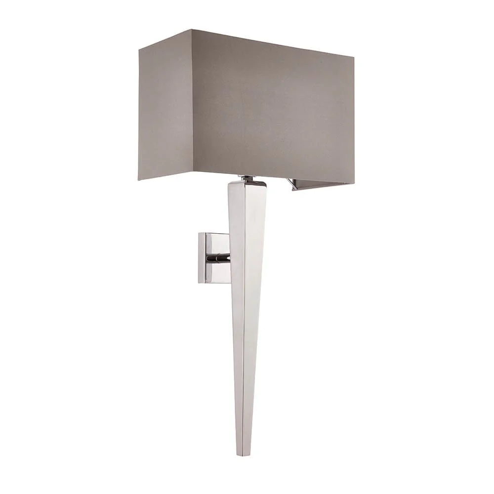 Reign Silver Wall Light With Neutral Shade - Image 4