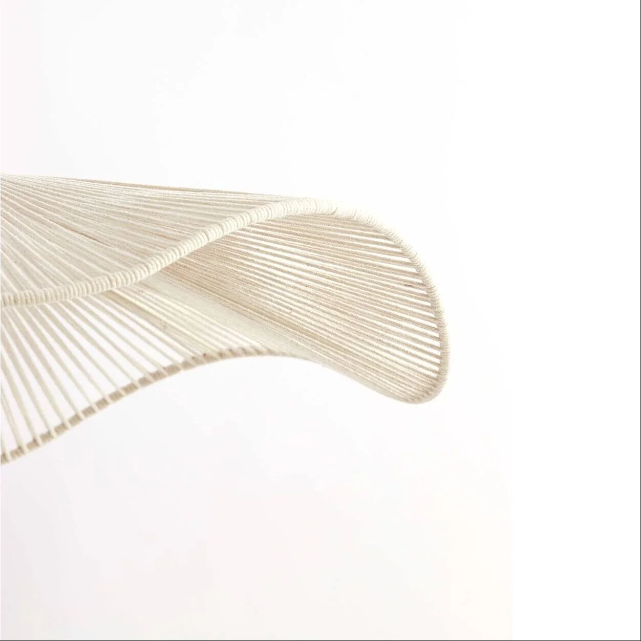 Rhia Large Cream Woven Wavy Ceiling Light - Image 4