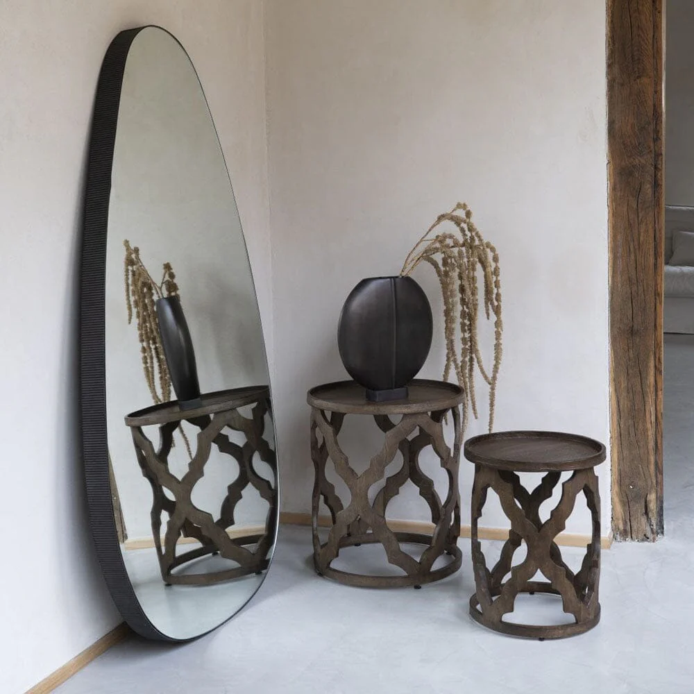 Roman Abstract Organic Metal Framed Mirror - Image 3