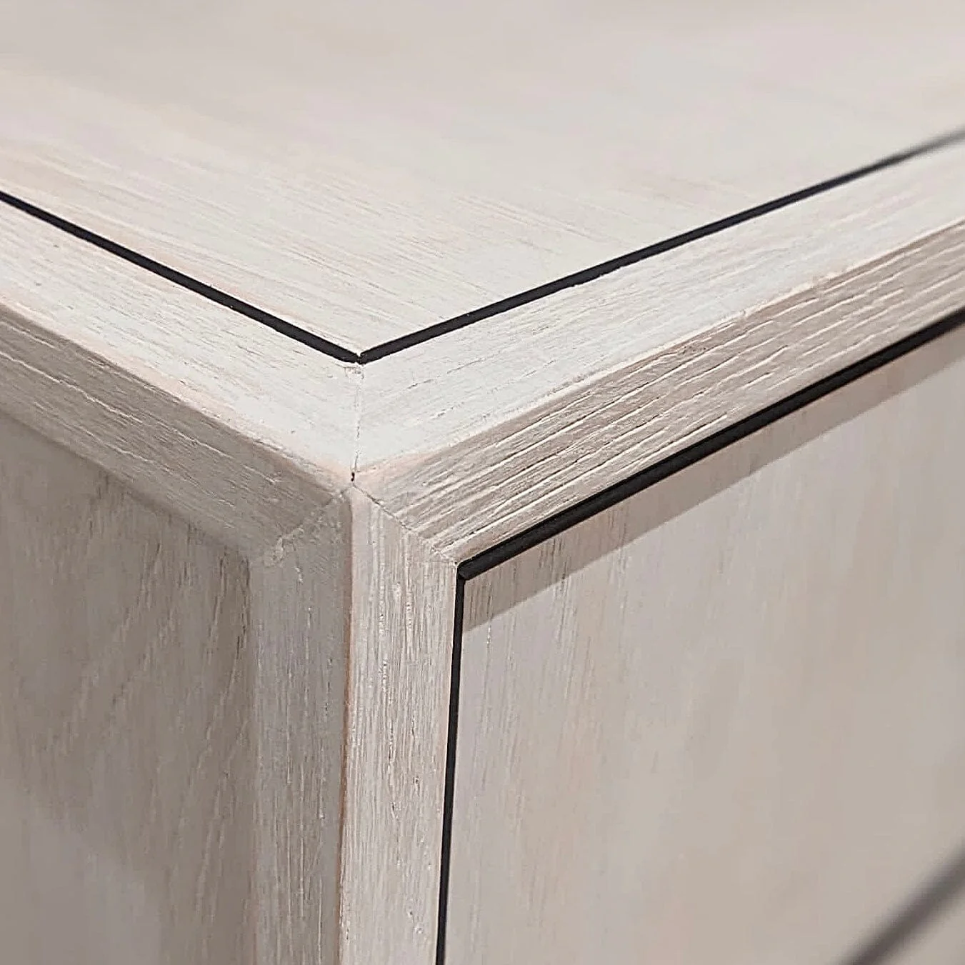 Rosa White Wash Oak Veneer 5 Drawer Chest - Image 3