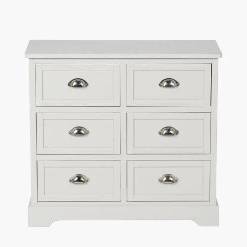 Rosanna Cream Wooden 6 Drawer Chest - Image 2