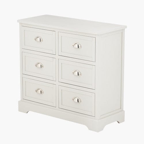 Rosanna Cream Wooden 6 Drawer Chest - Image 3