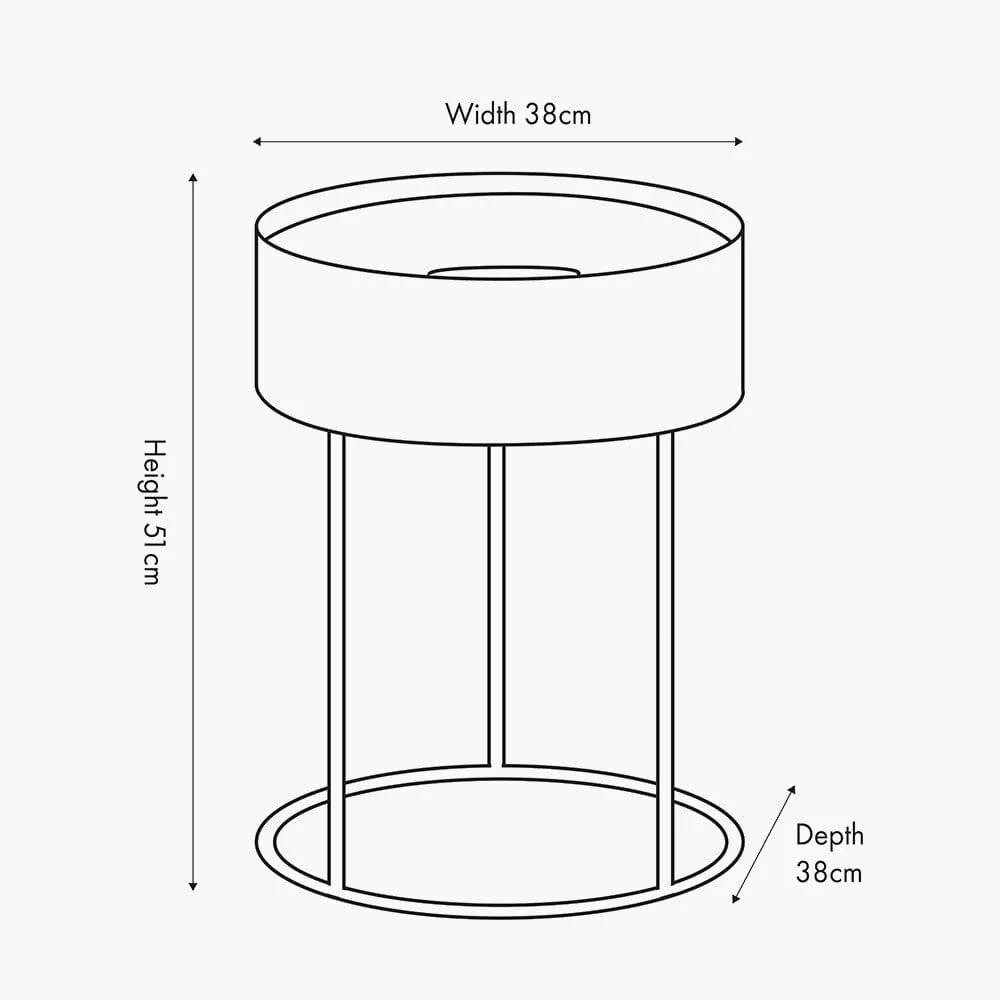 Rosolini White Wood Veneer & Black Metal Storage Side Table - Image 3
