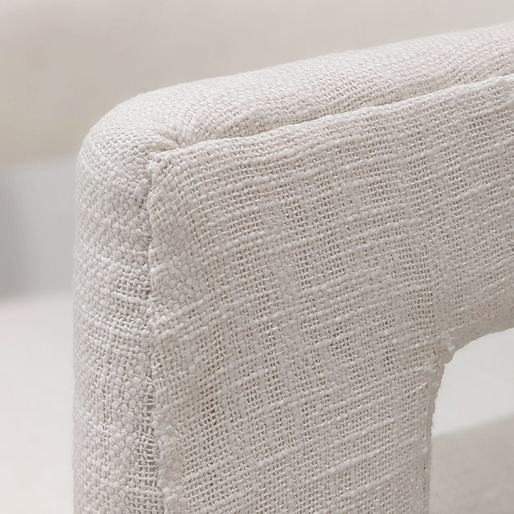 Samira Cream Curved Accent Chair - Image 3