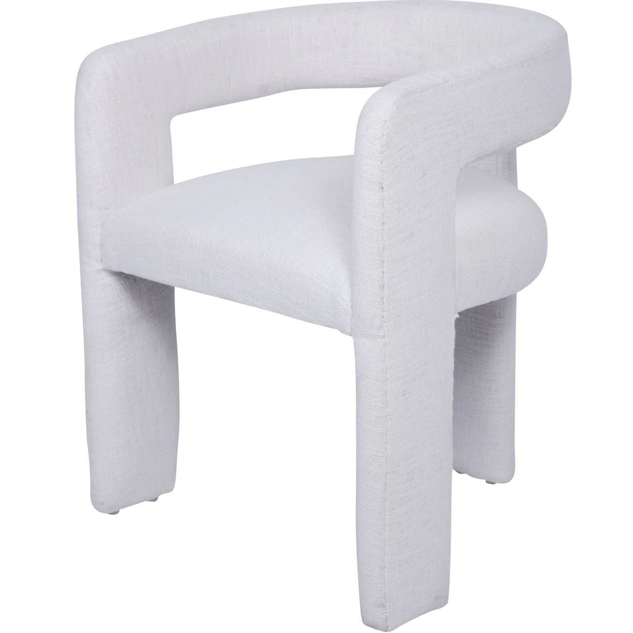 Samira Cream Curved Accent Chair - Image 4