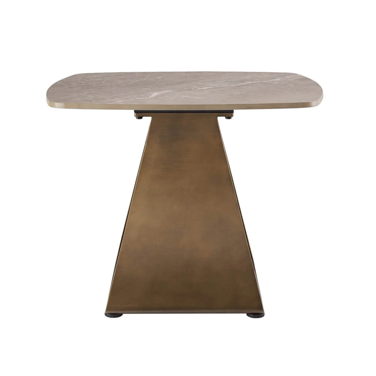 Sarzana Bronze Side Table with Stone Top - Image 3