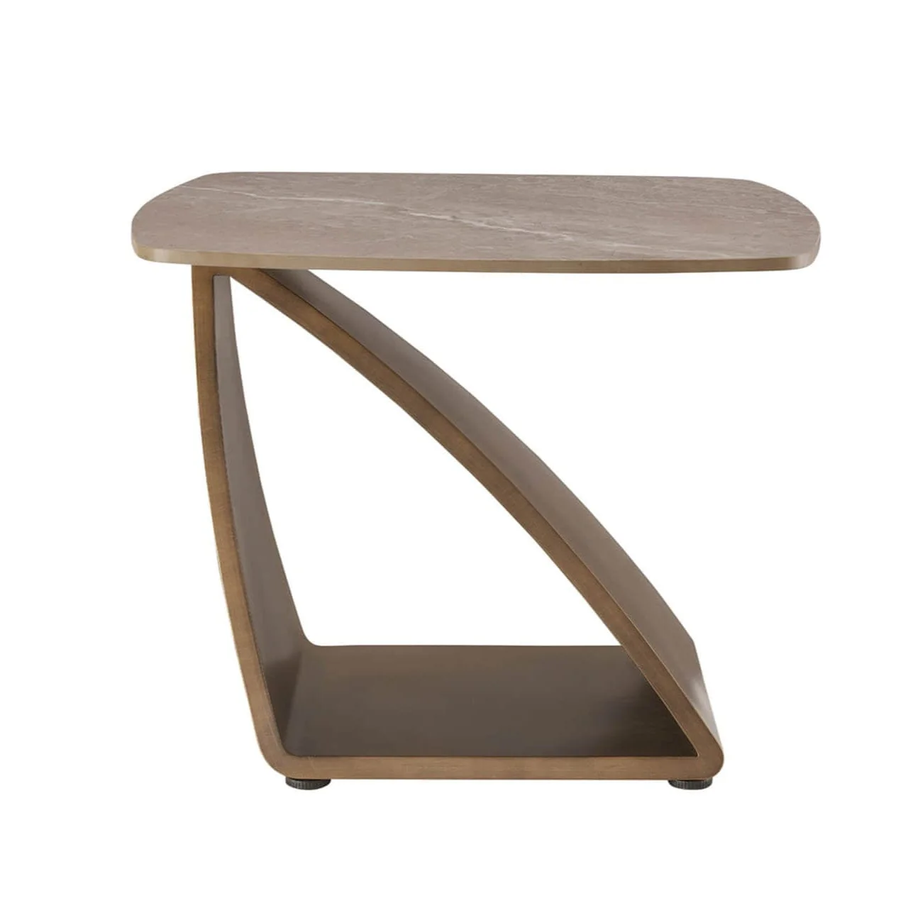 Sarzana Bronze Side Table with Stone Top - Image 4