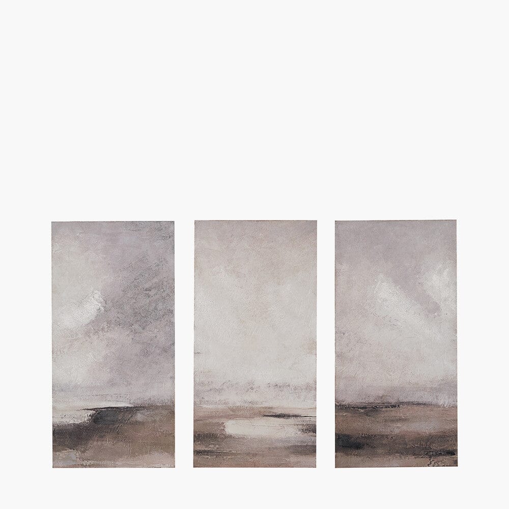 Sassari Neutral Abstract Landscape Canvases - Set of 3 - Image 3