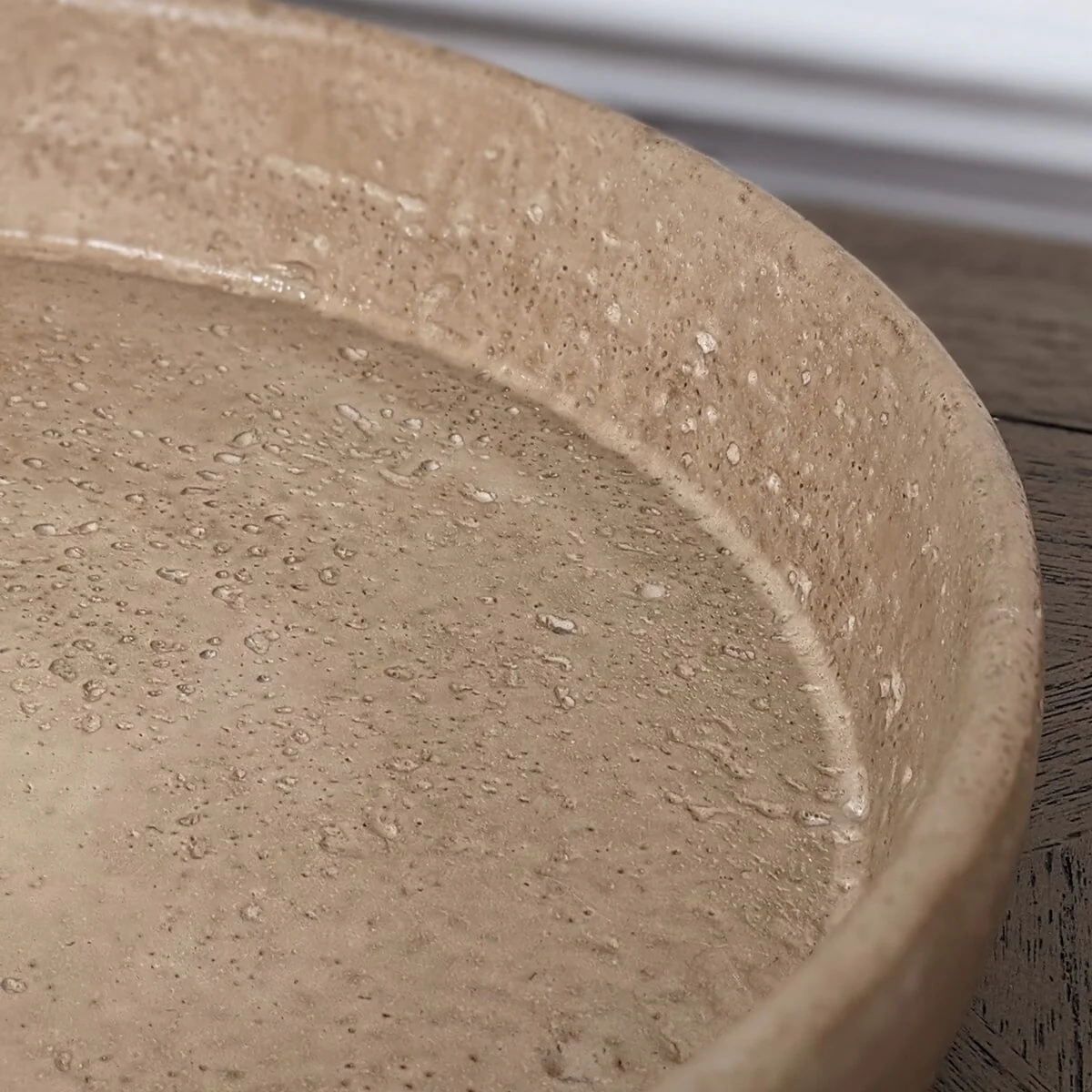 Seanna Taupe Distressed Round Decorative Tray - Image 4