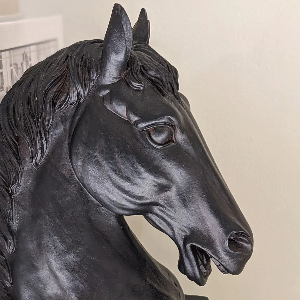 Serafina Black Horse Head Decorative Bookends - Image 3