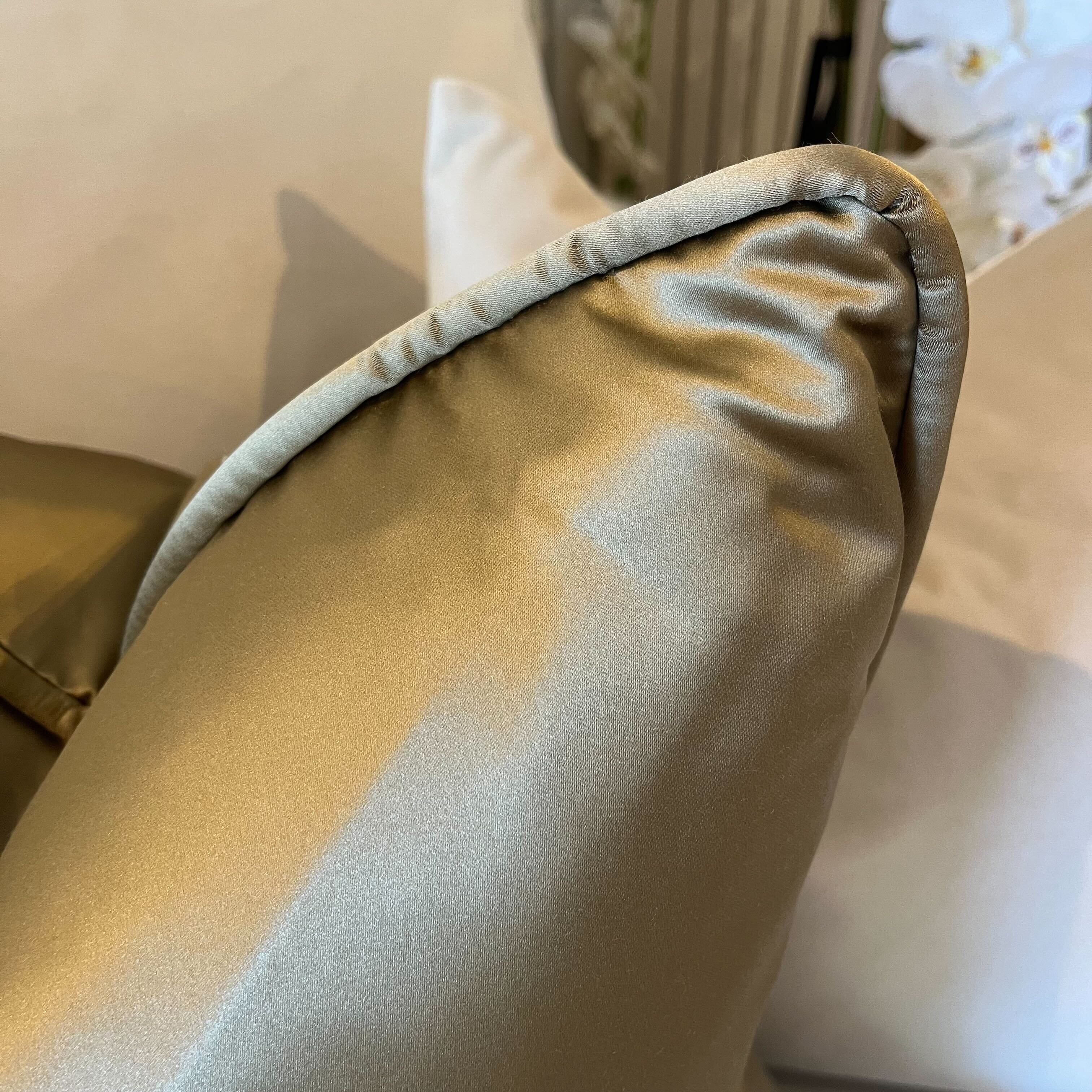 Serena Gold Satin Bolster Cushion- 35x50cm - Image 2