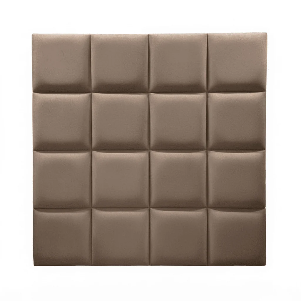 Serene Mink Velvet Luxury Cubed Upholstered Headboard - Image 2
