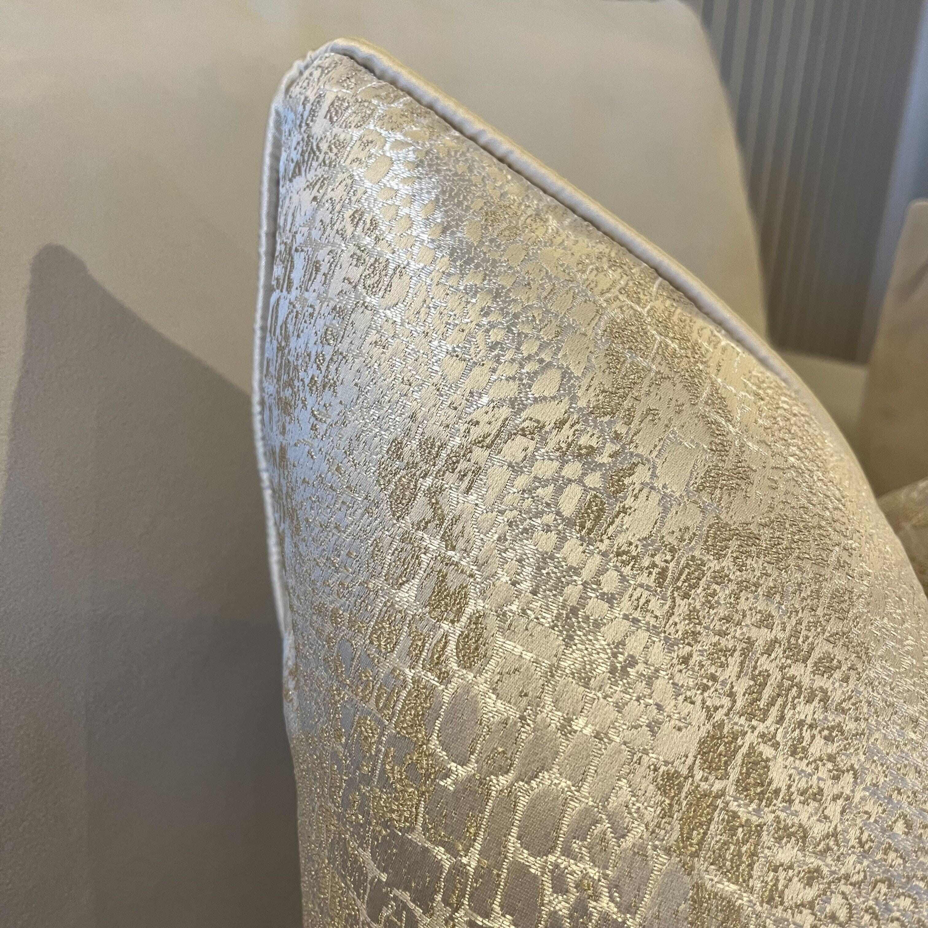 Serpentine Ivory Snake Print Cushion- 50x50cm - Image 2