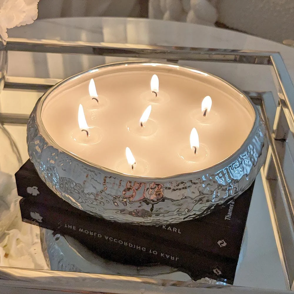 Set of 2 Aeolian Silver Candles - Image 3