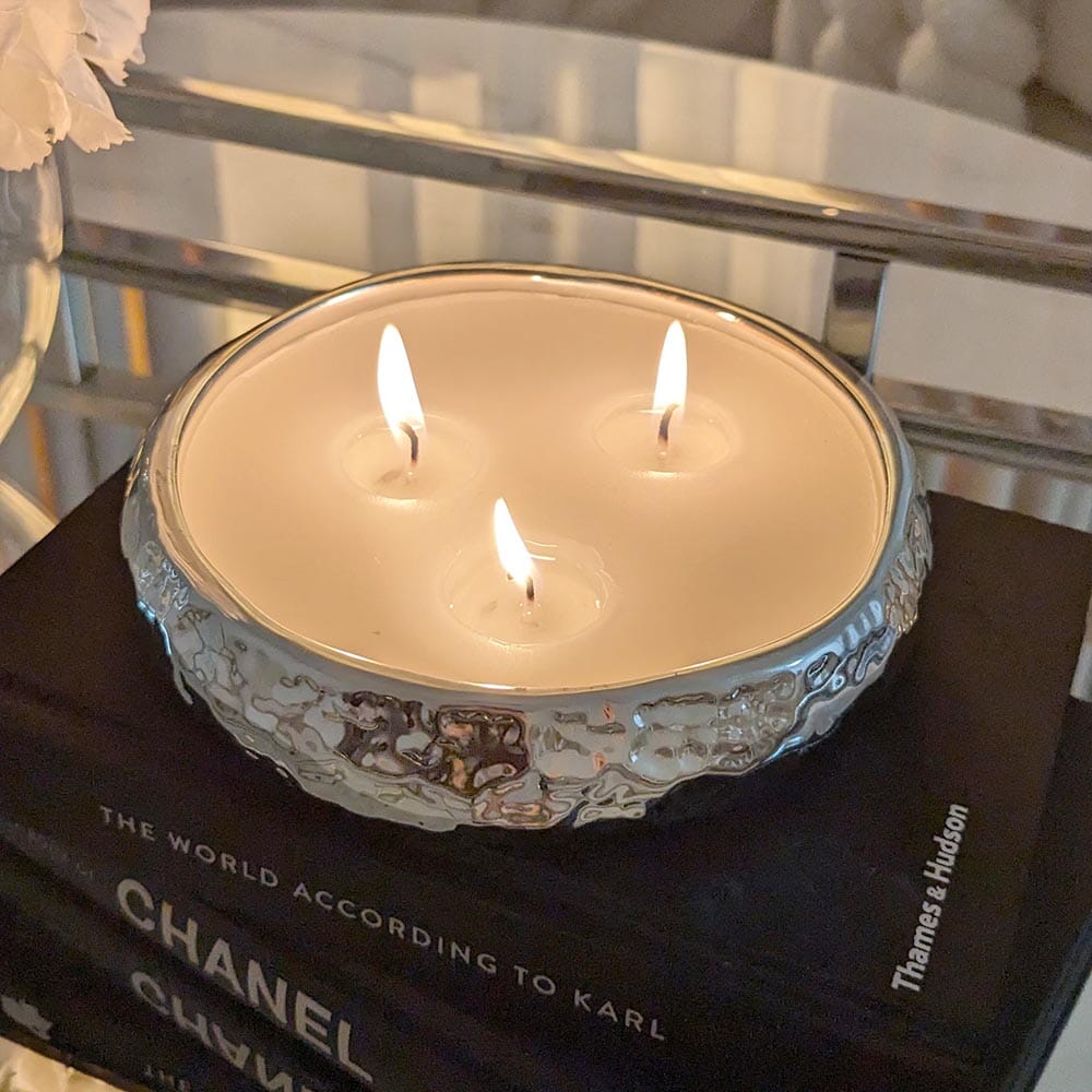 Set of 2 Aeolian Silver Candles - Image 4