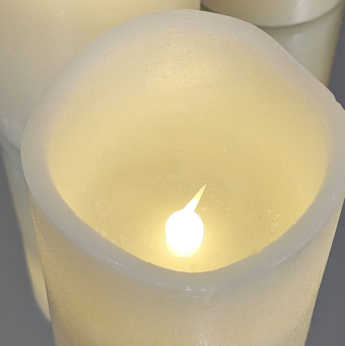 Set of 5 Cream Decorative LED Candles - Image 2