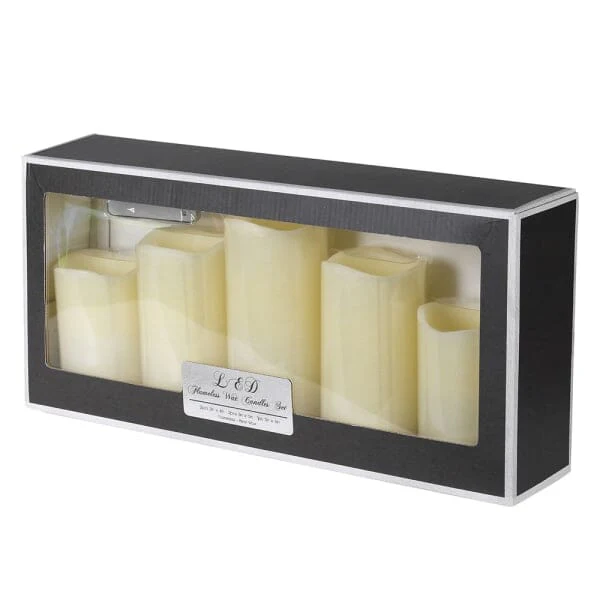 Set of 5 Cream Decorative LED Candles - Image 5