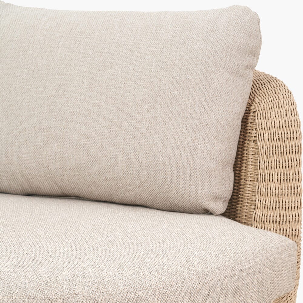 Sevilla Natural Wicker Outdoor Curved Sofa Lounge Set- Seats 5 - Image 7