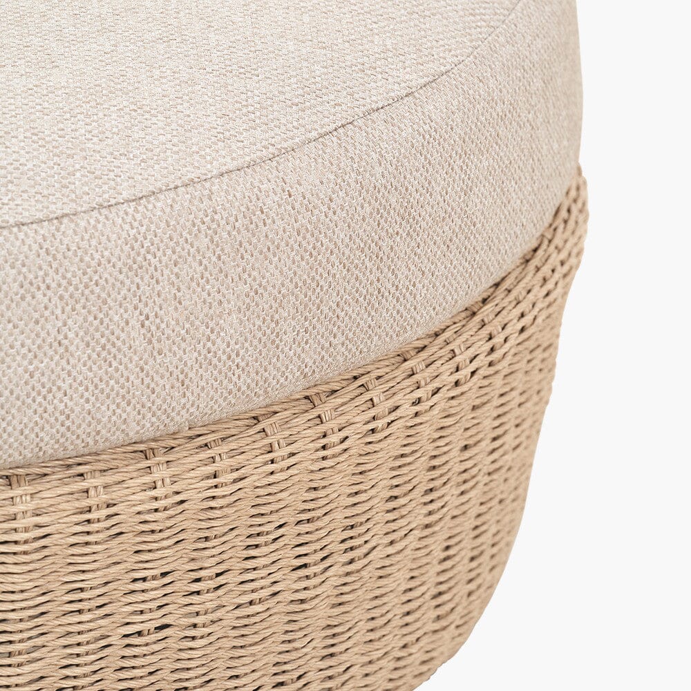 Sevilla Natural Wicker Outdoor Curved Sofa Lounge Set- Seats 5 - Image 8
