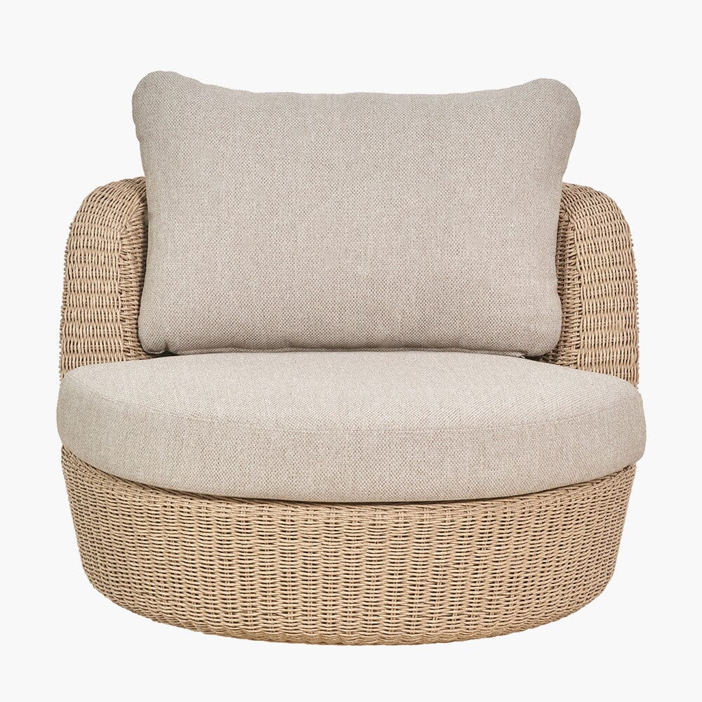 Sevilla Natural Wicker Outdoor Lounge Chair - Image 2