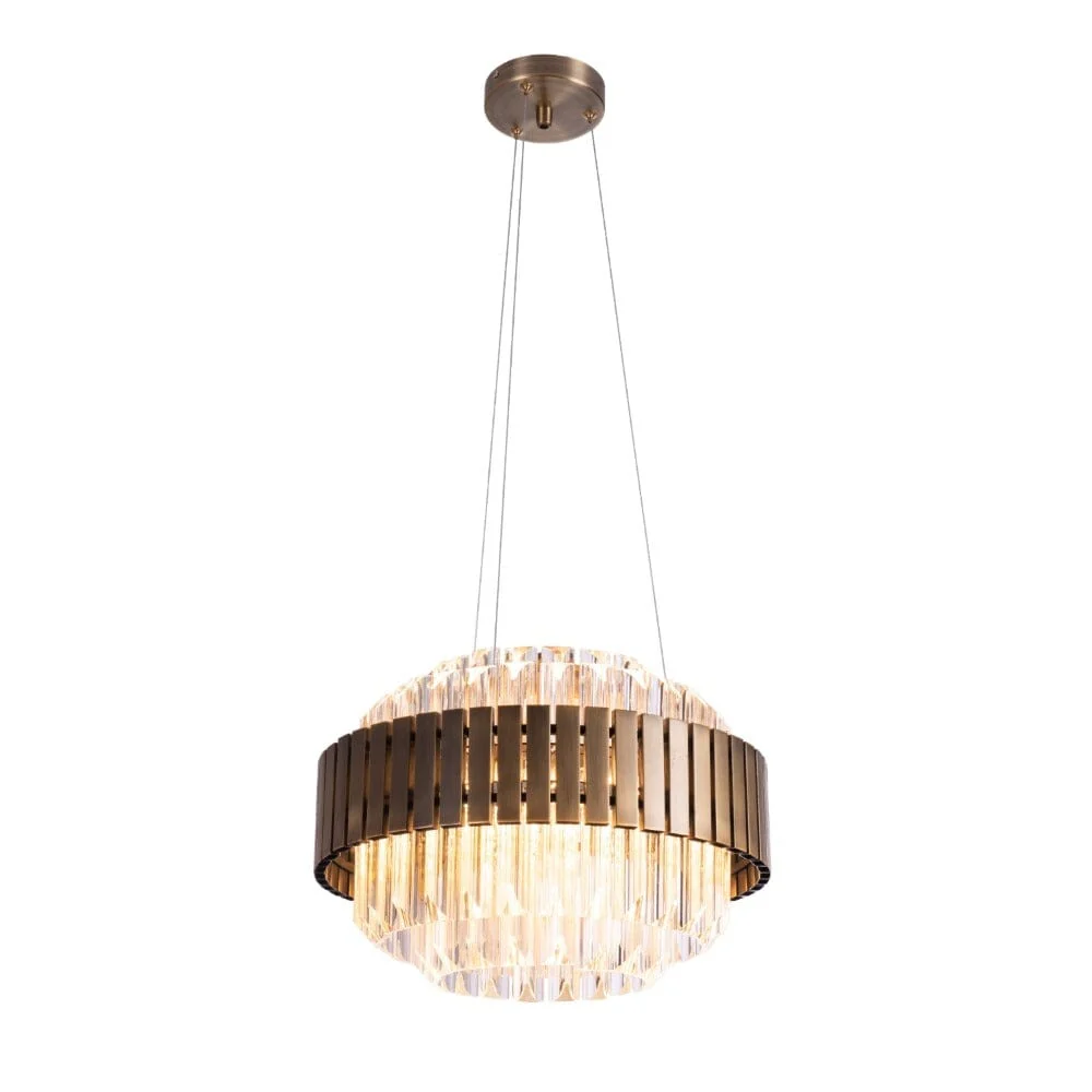 Shenella Luxury Bronze & Glass Chandelier - Image 2