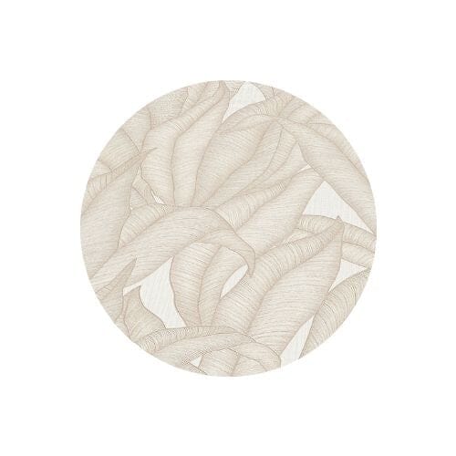 Sia Neutral Leaf Print Patterned Wallpaper Sample