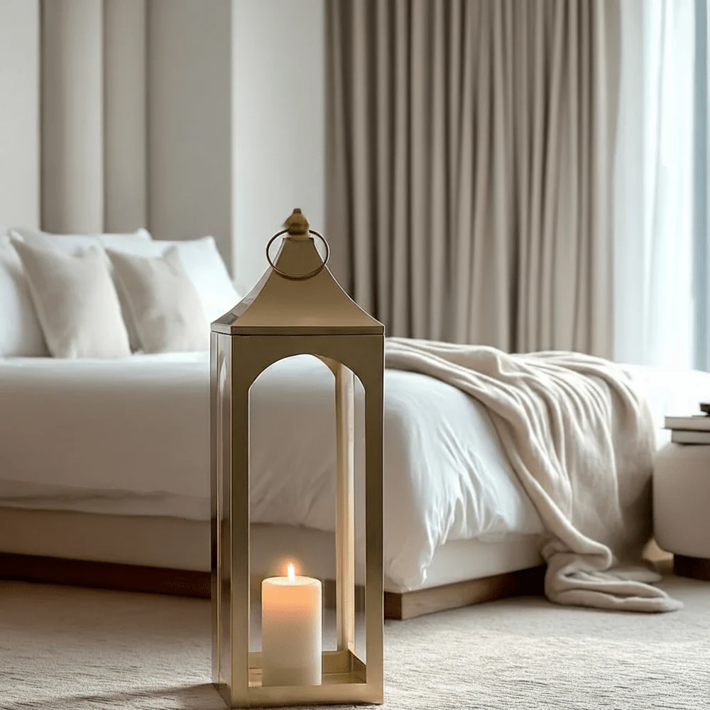 Sierra Large Gold Decorative Lantern